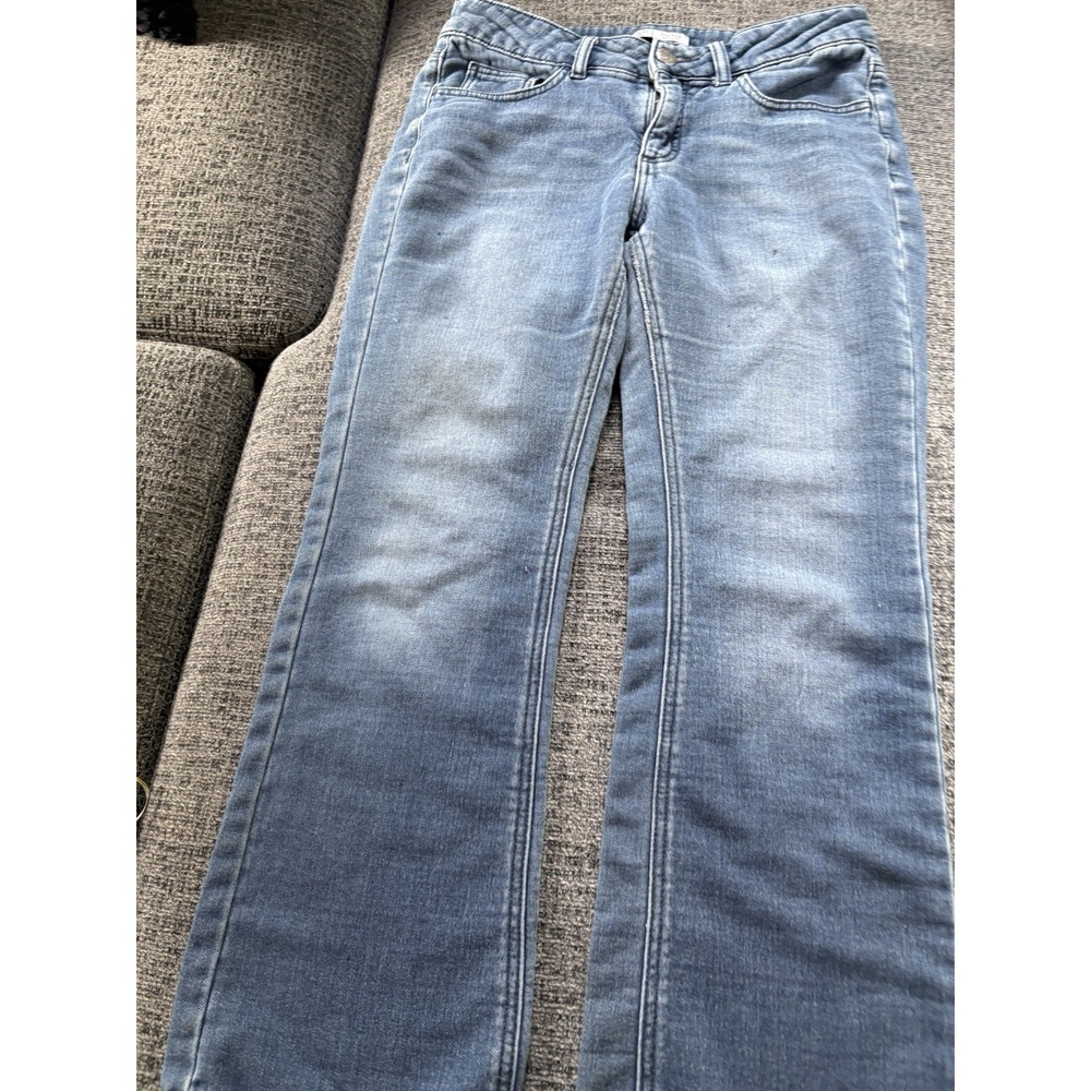 Riders by Lee Mid Rise Bootcut Jeans Blue Medium Wash Embroidered Pockets 30x26